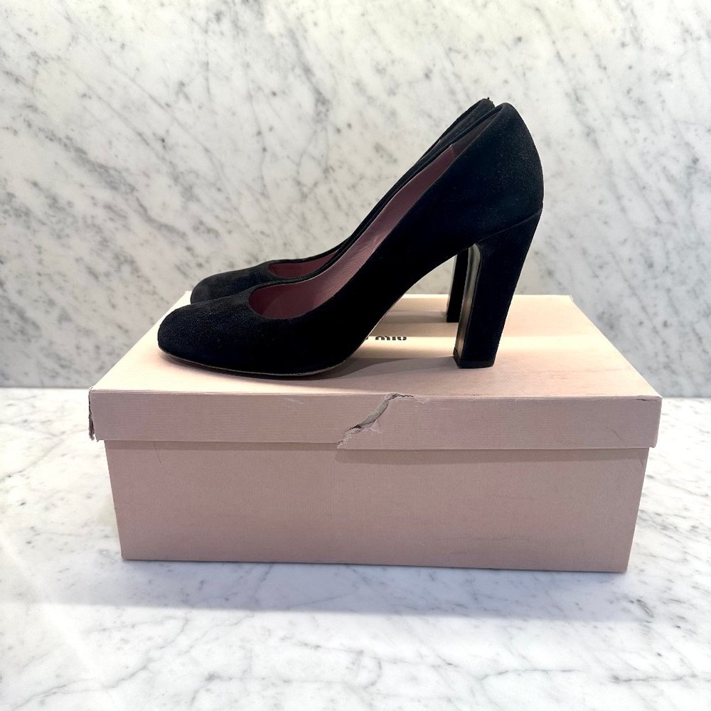 Miu Miu Suede Block Heel - image 1